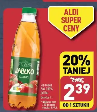 ALDI Sok jabłkowy Rio D'oro oferta