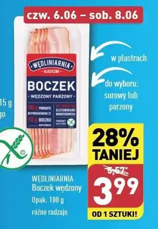 ALDI Boczek wędzony parzony Wędliniarnia Classic oferta