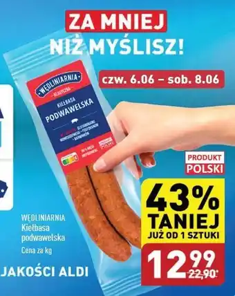 ALDI Kiełbasa podwawelska Wędliniarnia Classic oferta