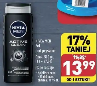 ALDI Żel pod prysznic Nivea Men Active Clean oferta