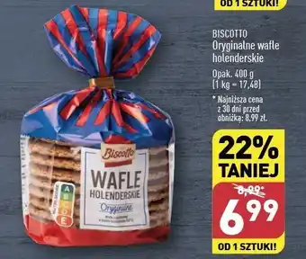 ALDI Wafle holenderskie Biscotto oferta
