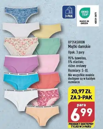 ALDI Majtki damskie s-xl Up2Fashion oferta