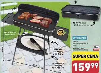 ALDI Grill elektryczny 2200w Ambiano oferta