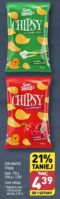 ALDI SUN SNACKS Chipsy 170g oferta