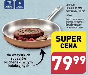 ALDI CROFTON Patelnia ze stali nierdzewnej 28 cm oferta