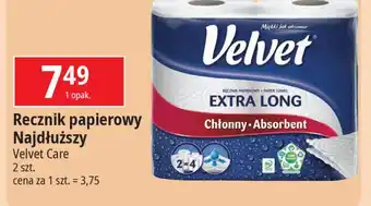 E.Leclerc Recznik papierowy Velvet Extra Long oferta