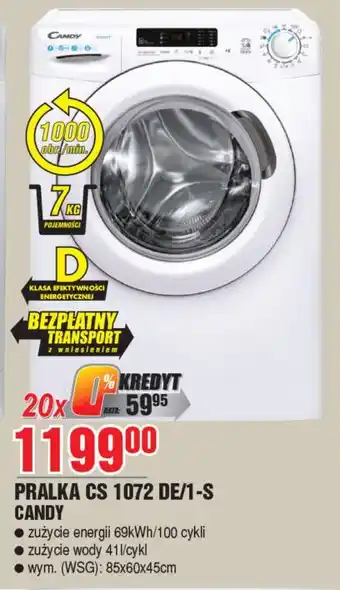 E.Leclerc Pralka cs 1072 de/1-s Candy oferta