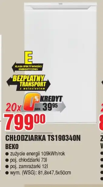 E.Leclerc Chłodziarka ts190340n Beko oferta