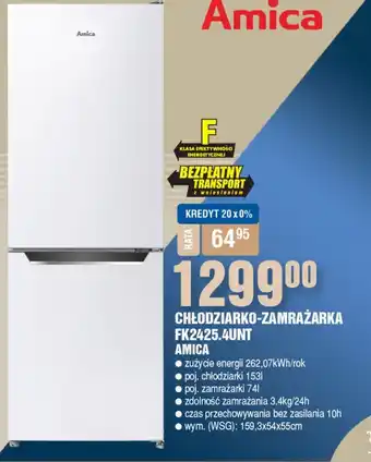 E.Leclerc Chłodziarko-zamrażarka fk2425.4unt Amica oferta