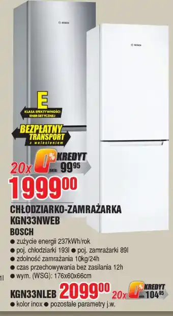 E.Leclerc Lodówka kgn 33nweb Bosch oferta