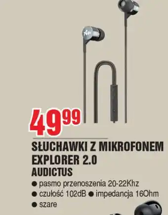 E.Leclerc Słuchawki explorer czarny Audictus oferta