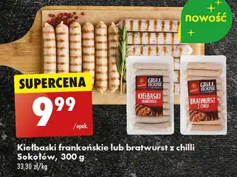 Biedronka Kiełbaski bratwurst z chilli Sokołów Grill House oferta