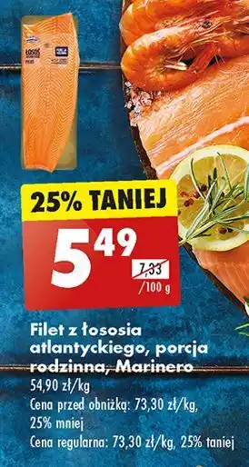 Biedronka Filet z łososia atlantyckiego Marinero oferta