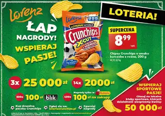 Biedronka Chipsy o smaku kurczaka z rożna Crunchips X-Cut oferta