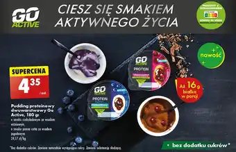 Biedronka Pudding czekoladowy z wsadem wiśniowym Go Active oferta
