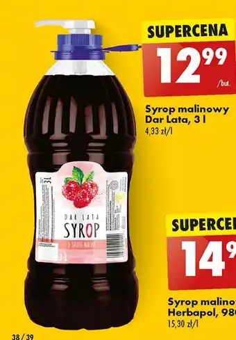 Biedronka Syrop malinowy Dar Lata oferta