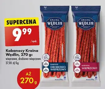 Biedronka Kabanosy drobiowo-wieprzowe Kraina Wędlin oferta