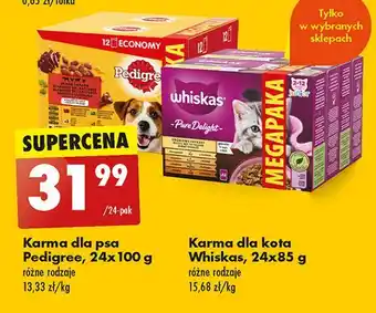 Biedronka Karma dla kota drobiowe frykasy Whiskas Pure Delight oferta
