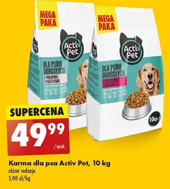 Biedronka Karma dla psa z wołowiną i drobiem Activ Pet oferta