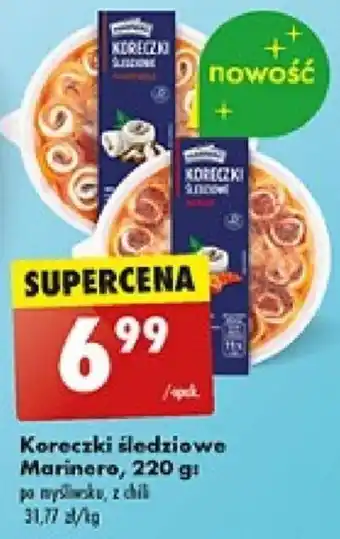 Biedronka Koreczki śledziowe Marinero 220g oferta