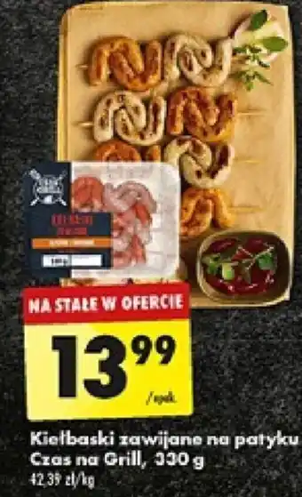 Biedronka Kiełbaski zawijane na patyku Czas na Grill 330 g oferta