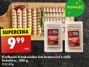 Biedronka Kiełbaski frankońskie lub bratwurst z chilli Sokołów 300 g oferta