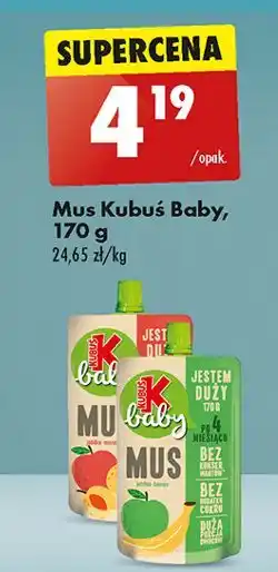 Biedronka Mus jabłko-banan Kubuś Baby oferta