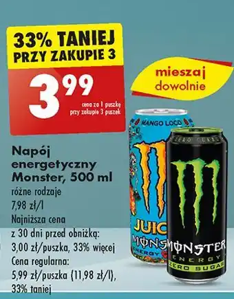 Biedronka Napoj energetyczny Monster Energy Juiced Mango Loco oferta