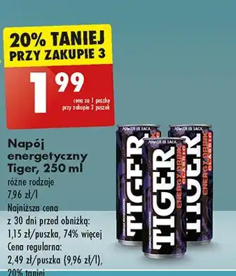 Biedronka Napój classic Tiger Energy Drink oferta