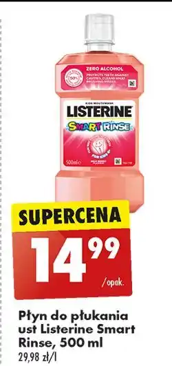 Biedronka Płyn do płukania ust mild berry Listerine Smart Rinse oferta
