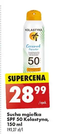 Biedronka Mgiełka do opalania spf 50 Kolastyna Coconut Paradise oferta