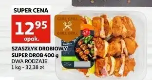 Auchan Szaszłyki z mięsa nogi kurczaka cebulą i boczkiem Superdrob oferta