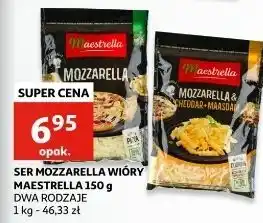 Auchan Mix serów mozzarella & cheddar + maasdam Maestrella oferta