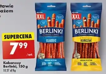 Biedronka Kabanosy Berlinki 150 g oferta