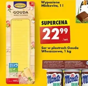 Biedronka Ser w plastrach Gouda Włoszczowa 1 kg oferta