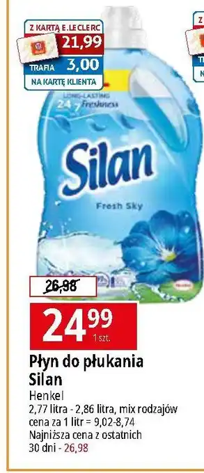 E.Leclerc Płyn do płukania fresh sky Silan Classic oferta