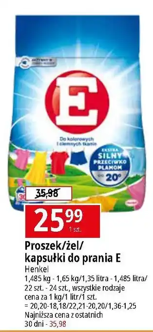 E.Leclerc Proszek do prania kolorowych i ciemnych tkanin E oferta