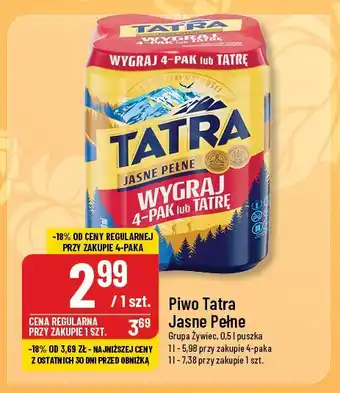 Polomarket Piwo Tatra Jasne Pełne oferta