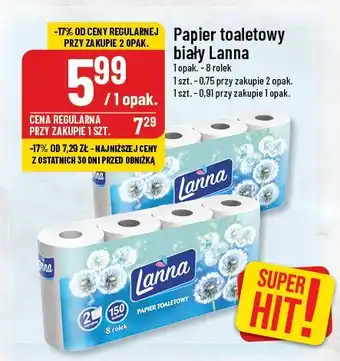 Polomarket Papier toaletowy biały Lanna oferta