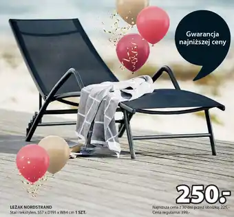 JYSK Leżak Nordstrand oferta