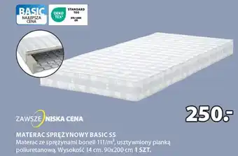 JYSK materac sprężynowy oferta