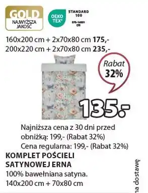 JYSK Komplet pościeli satynowej oferta