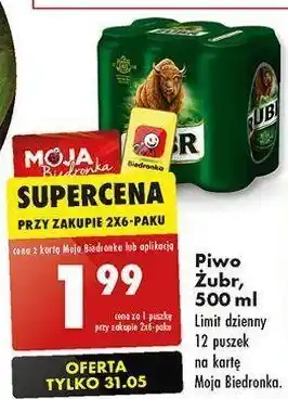Biedronka Piwo Żubr 1768 oferta