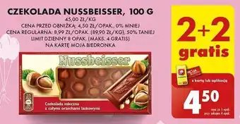 Biedronka Czekolada mleczna z całymi orzechami Alpen Gold Nussbeisser oferta