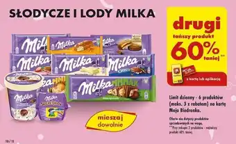 Biedronka Ciastka biszkoptowe przekładane nadzieniem kakaowym i kawałkami czekolady Milka Choc oferta