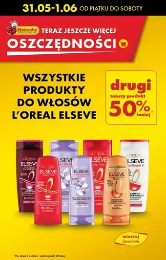 Biedronka Szampon do włosów ochronny L'oreal Elseve Color-Vive oferta