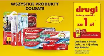 Biedronka Szczoteczka do zębow średnia Colgate Max White oferta