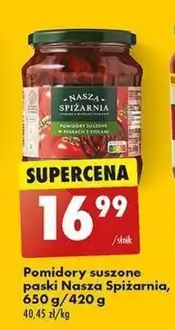 Biedronka Pomidory suszone w paskach z ziołami Nasza Spiżarnia oferta