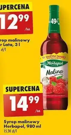 Biedronka Syrop malina Herbapol Owocowa Spiżarnia oferta