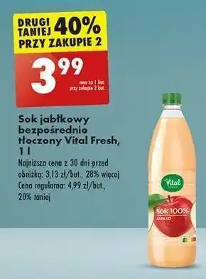Biedronka Sok jabłkowy Vital Fresh oferta